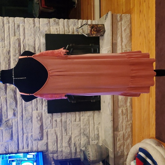 Kori America Peach Cold Shoulder Dress. Size Small - Medium - Picture 2 of 3
